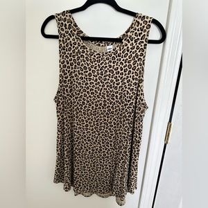 Old Navy Luxe Tank size XL- Brown and black cheetah print